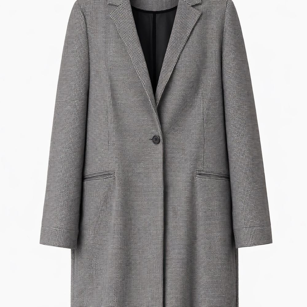 Adrianna Papell Gray Glen Plaid Trench Coat